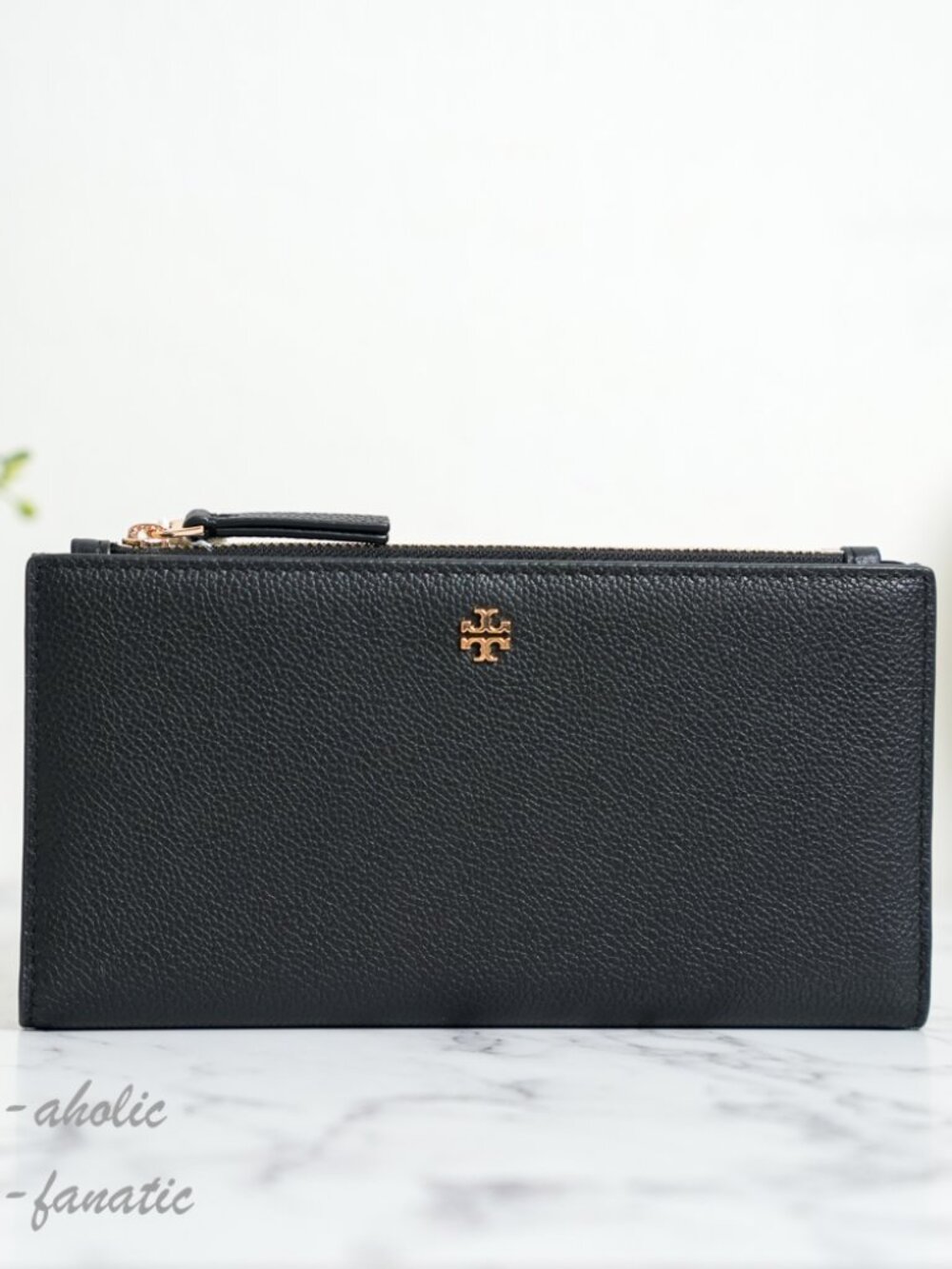 Tory Burch Blake Pebbled Leather Slim Envelope Wallet in Blake NWT